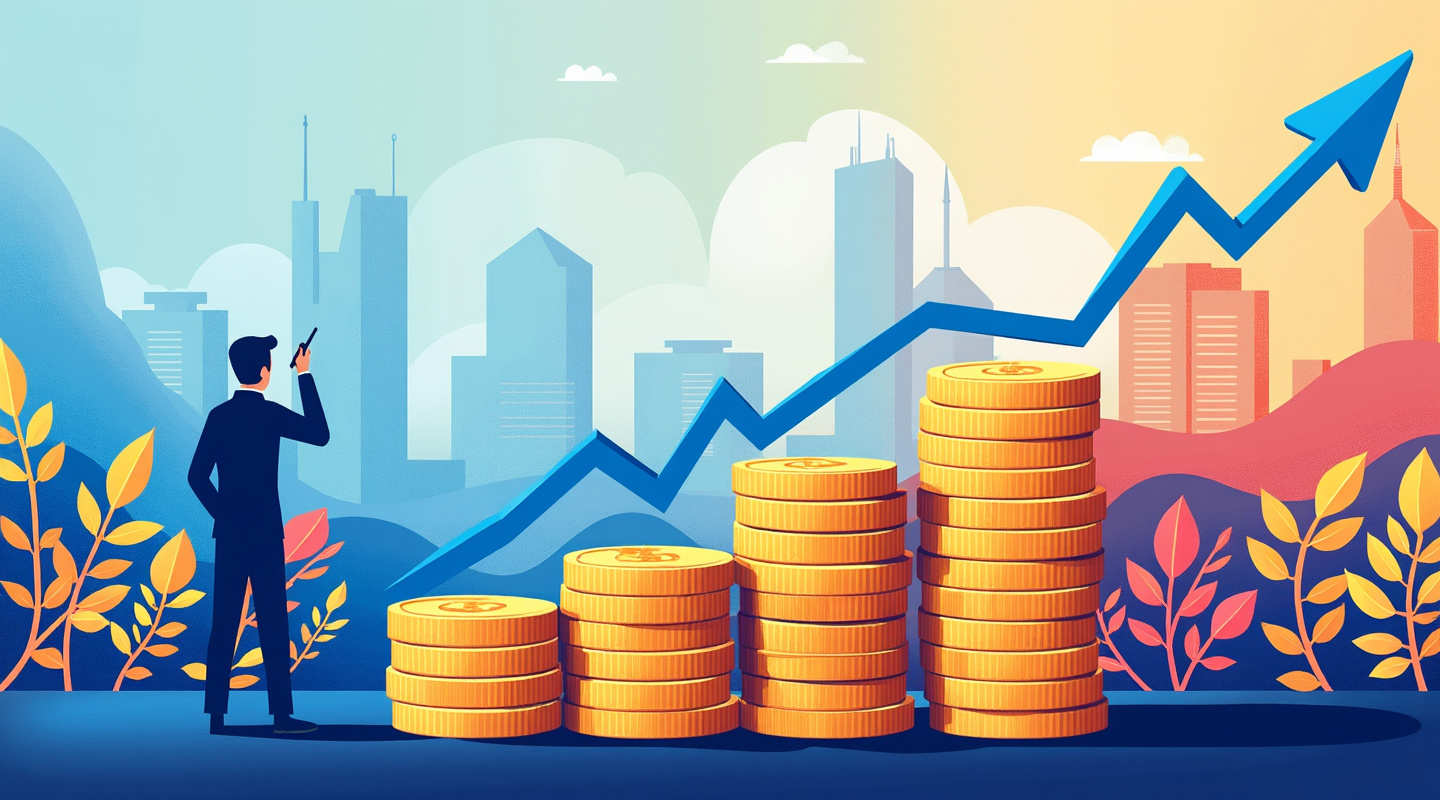 Financiële groei illustratie