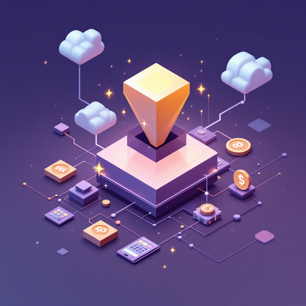 Blockchain illustratie