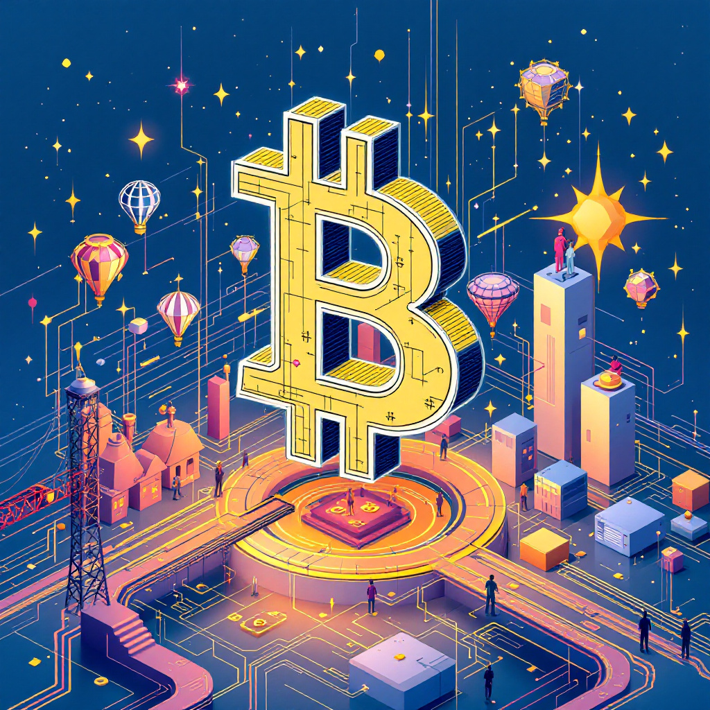 Cryptocurrency types illustratie